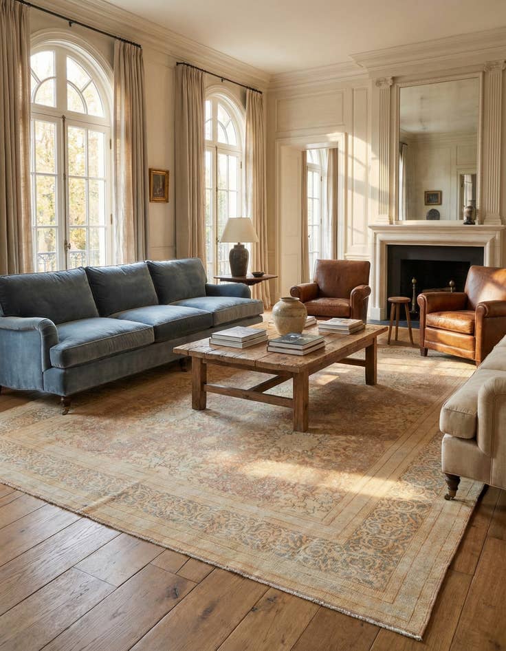 Detail image of 8' 5 x 11' 3  Hand Knotted Ultra Vintage Persian Wool Rug