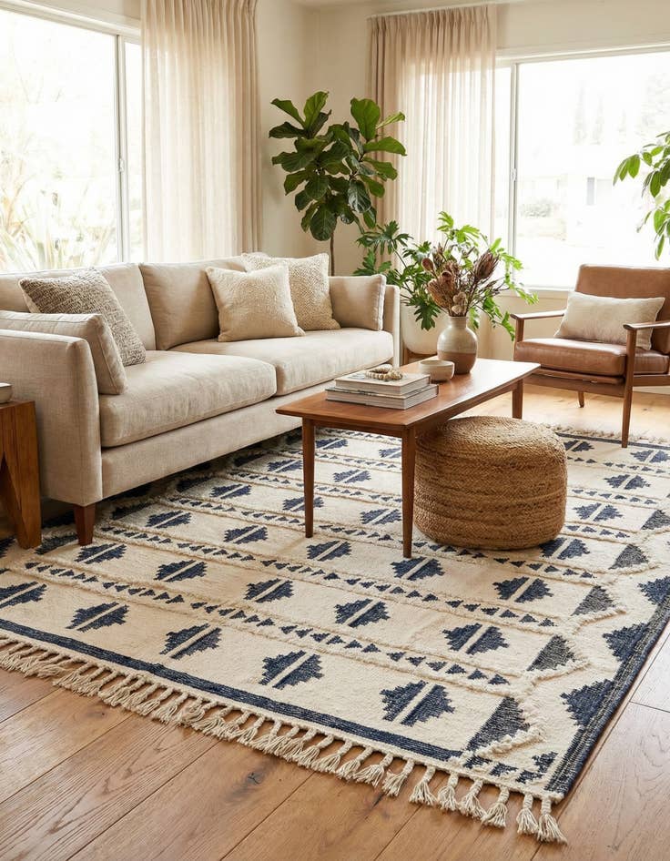 Detail image of 9' x 12'  Hand Woven Arizona Wool Rug