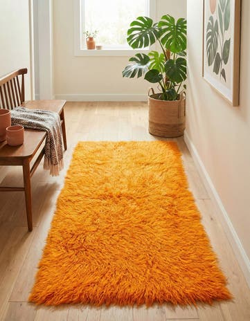 2' 4 x 4' 7 Hand Knotted Moroccan Wool Runner Rug