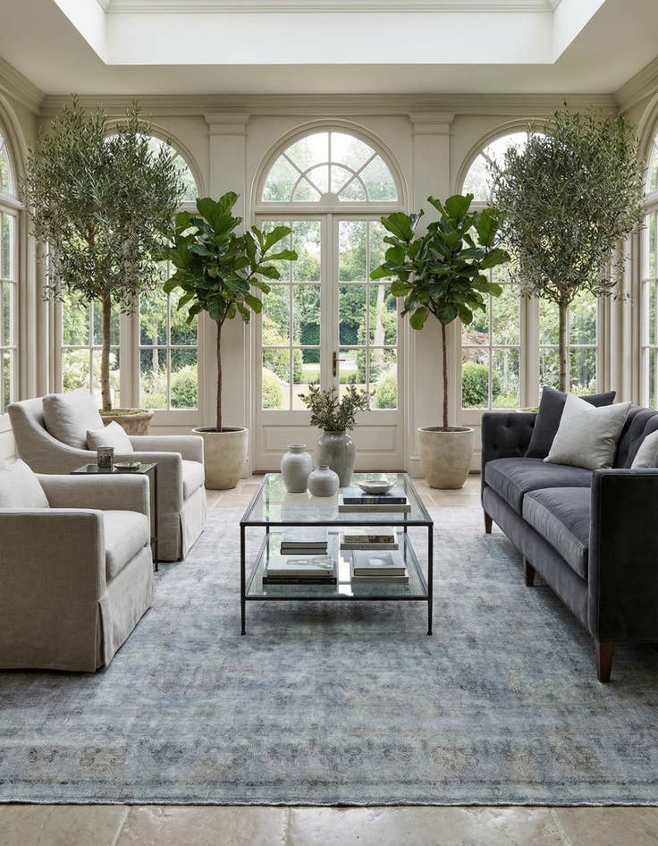 Detail image of 9' 1 x 12' 7 Vintage Royal Wool Rug