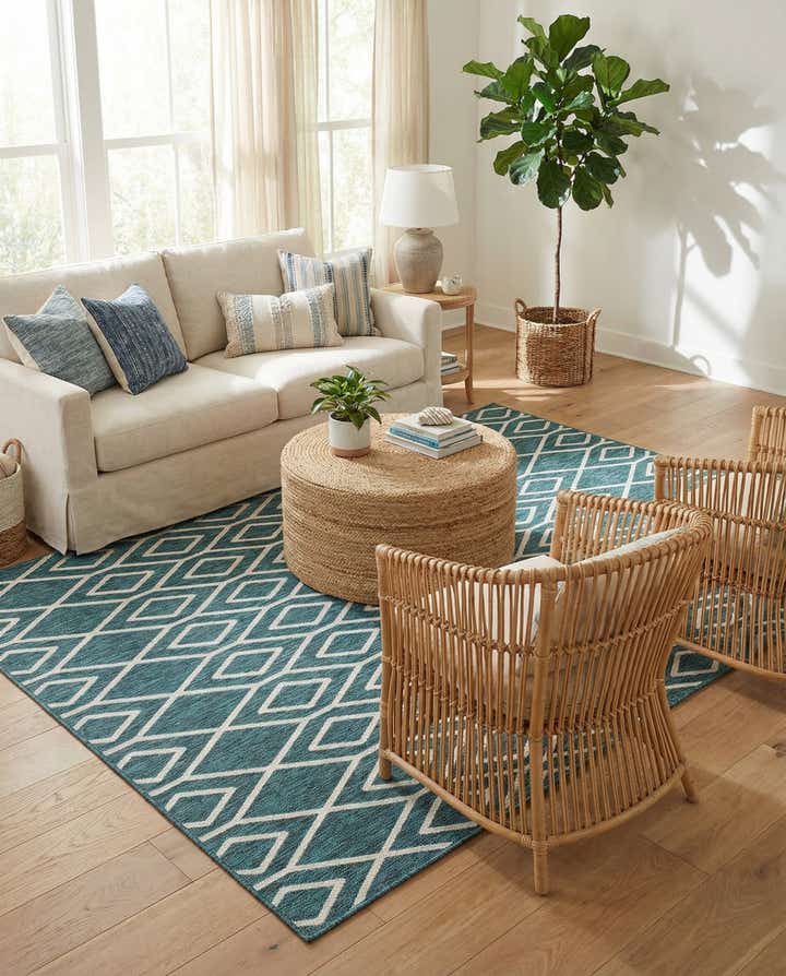 6' x 9' Easy-Clean Jill Zarin Turks and Caicos Indoor / Outdoor Rug
