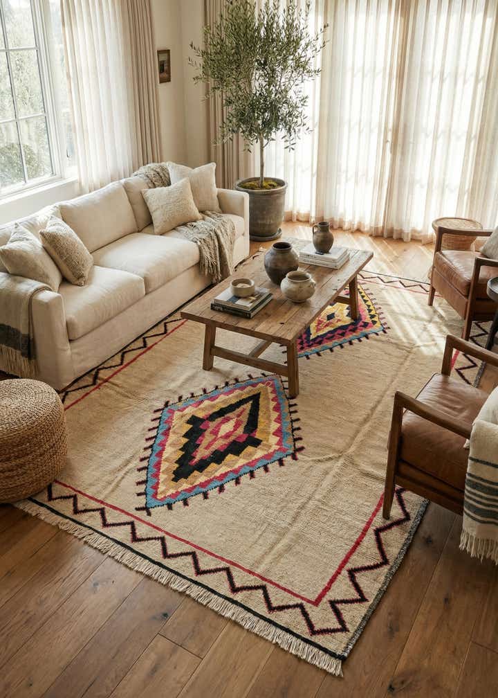 8' 10 x 12' Hand Knotted Moroccan Wool Rug