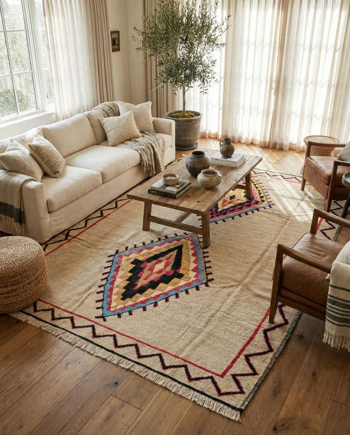 8' 10 x 12' Hand Knotted Moroccan Wool Rug