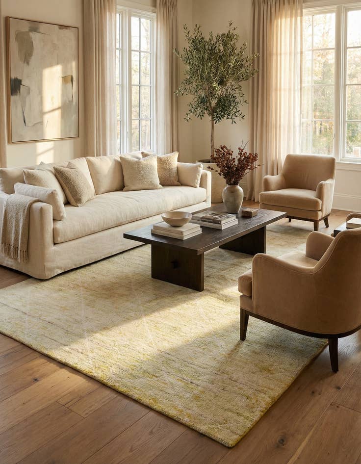 Detail image of 5' 7 x 8'  Hand Knotted Moroccan Wool Rug