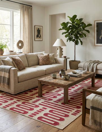 6' 1 x 7' 10 Hand Woven Kilim Modern Wool Rug