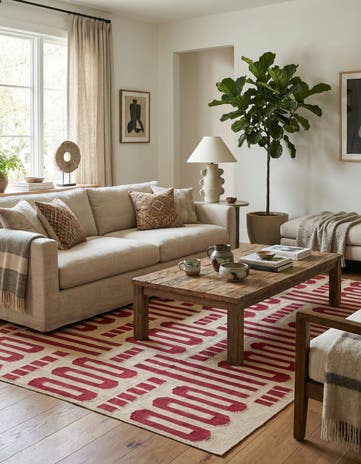 6' 1 x 7' 10 Hand Woven Kilim Modern Wool Rug