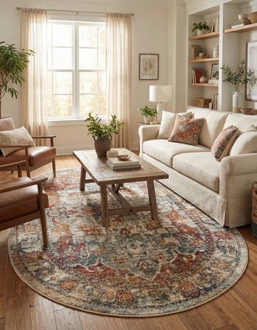 Ivory Isabella Oval Rug