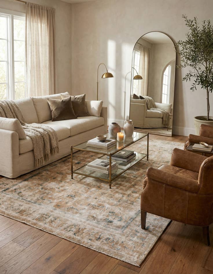 Detail image of 7' 5 x 10' 6  Hand Knotted Ultra Vintage Persian Wool Rug