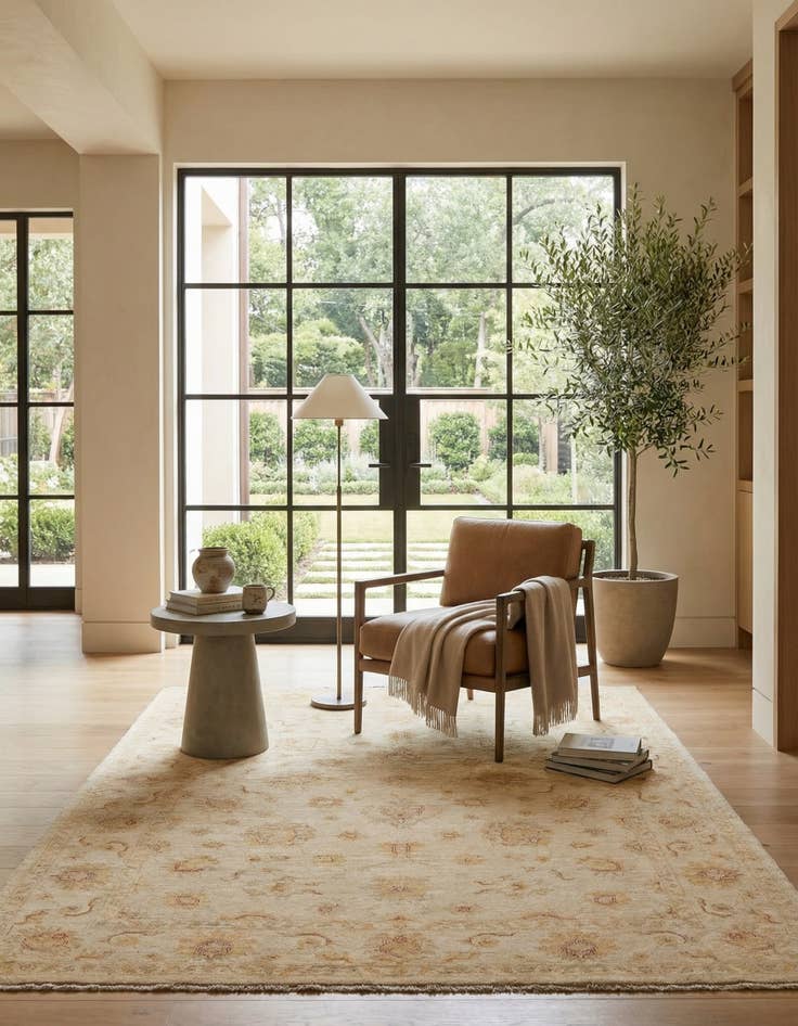 Detail image of 5' 7 x 7' 9  Hand Knotted Peshawar Ziegler Rug