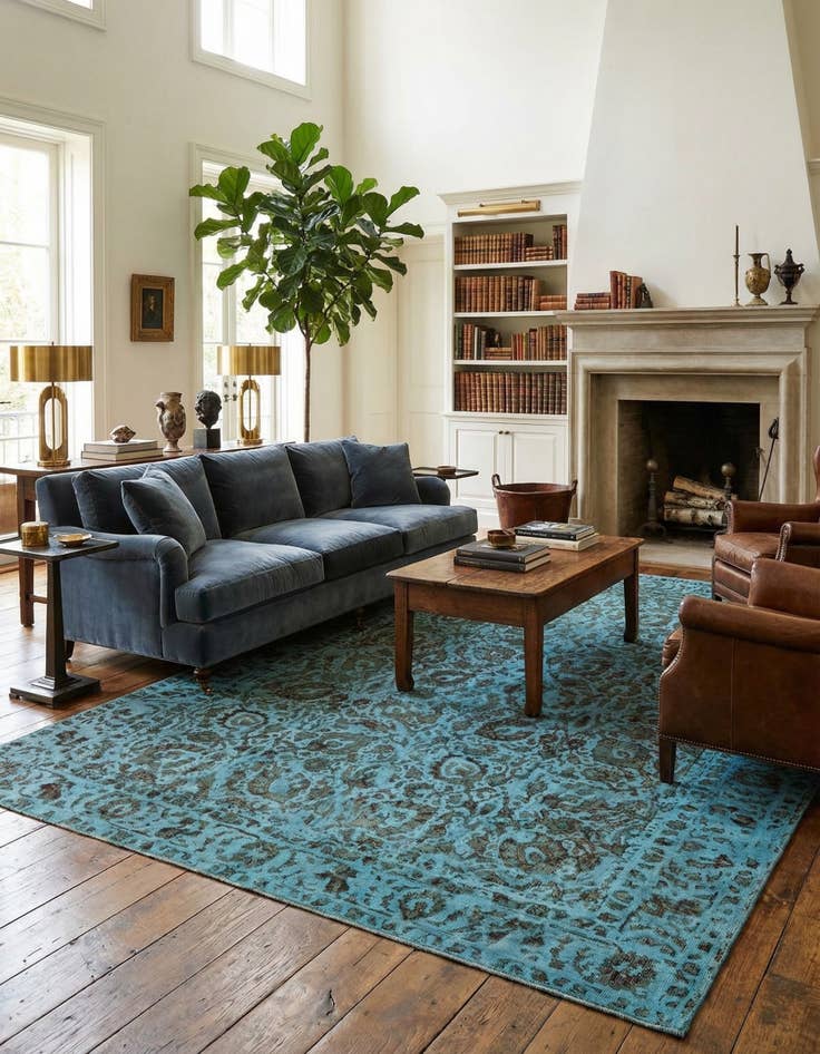 Detail image of 7' 10 x 11' 1 Vintage Royal Wool Rug