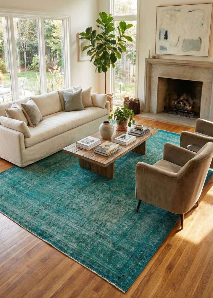 9' 7 x 12' 5 Hand Knotted Ultra Vintage Persian Wool Rug
