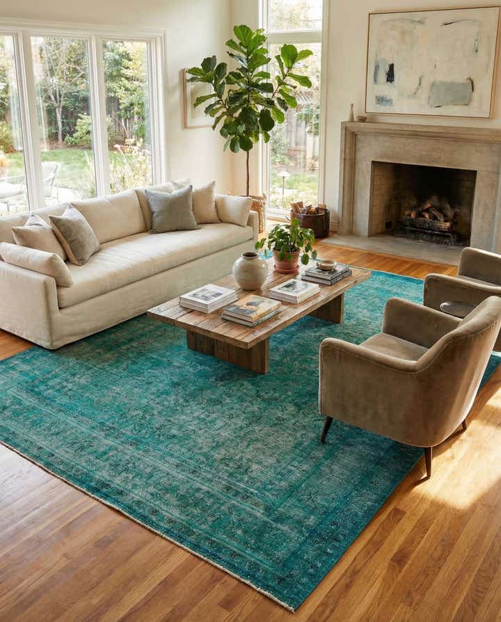 9' 7 x 12' 5 Hand Knotted Ultra Vintage Persian Wool Rug