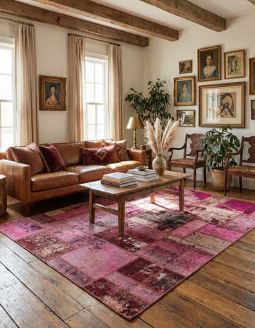 5' 10 x 8' Hand Knotted Ultra Vintage Persian Wool Rug