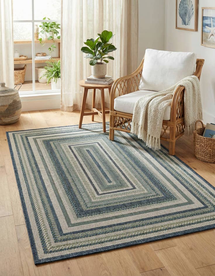Detail image of 3' 3 x 5' 3  Washable Baja Indoor / Outdoor Rug
