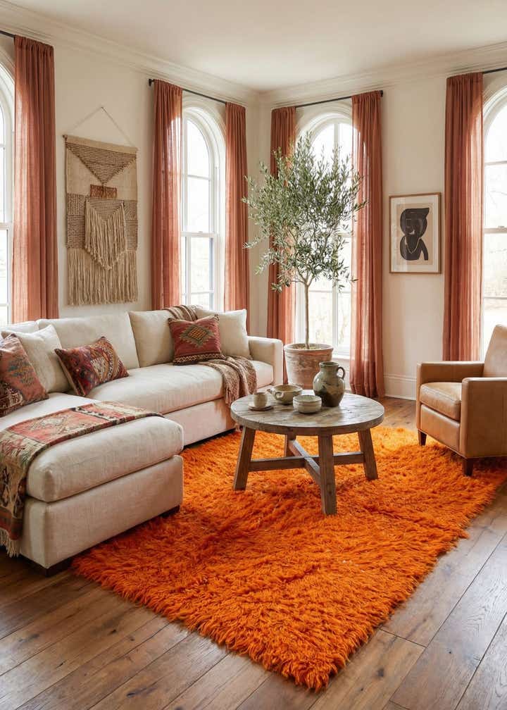 5' 2 x 7' 6 Hand Knotted Moroccan Wool Rug