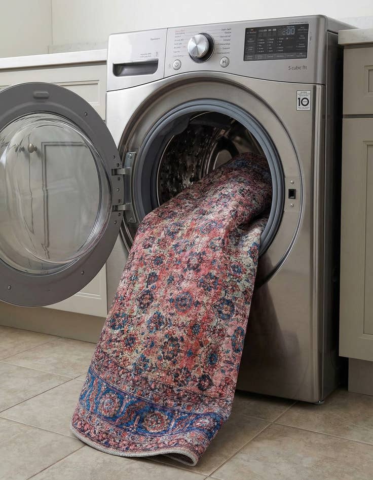 Detail image of 5' 3 x 8'  Washable Maahru Oval Rug