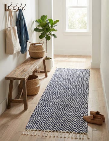 2' 2 x 8' Hand Woven Braided Jute Runner Rug
