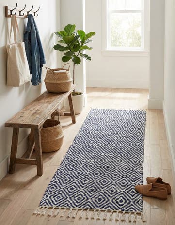 2' 2 x 8' Hand Woven Braided Jute Runner Rug