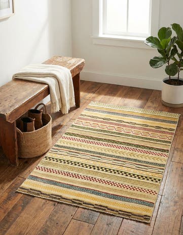 2' 9 x 3' 11 Hand Knotted Modern Ziegler Rug
