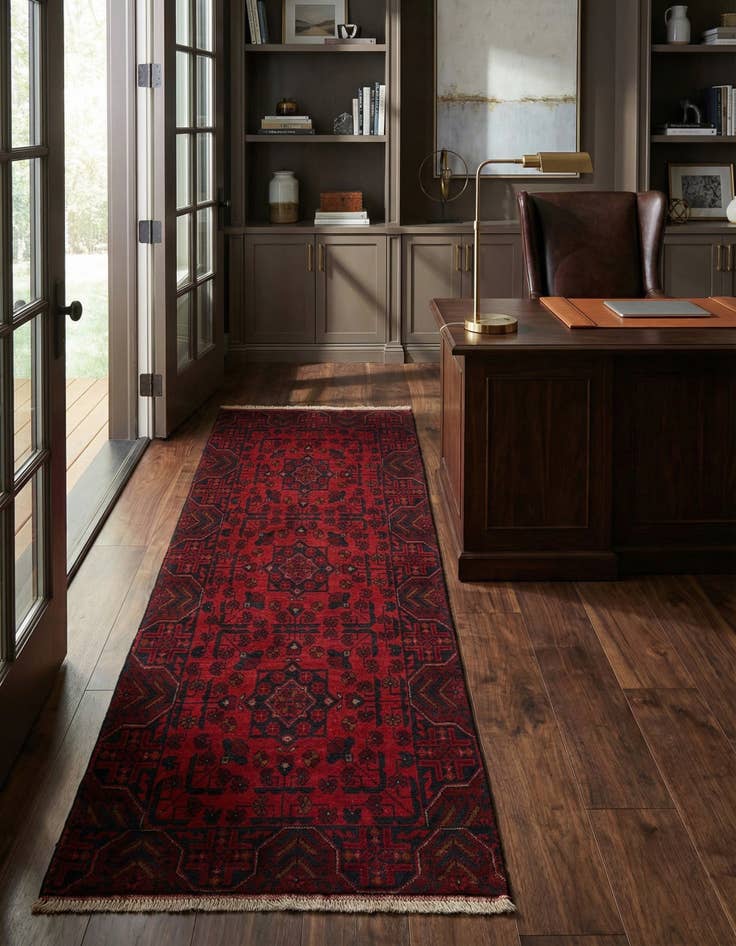 Detail image of  2' 6 x 6' 6  Hand Knotted Khal Mohammadi Wool Runner Rug