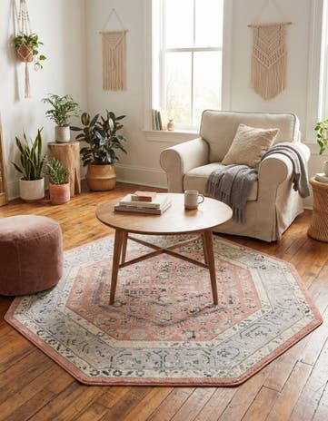 Rose Aurelia Octagon Rug