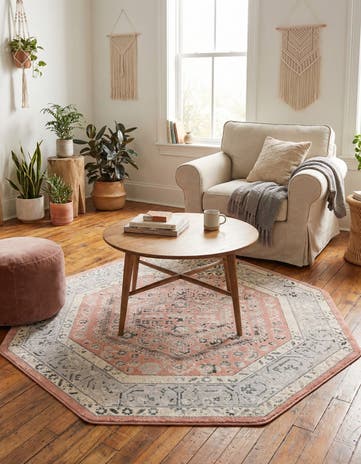 Rose Aurelia Octagon Rug