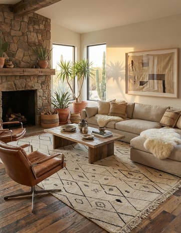 9' 11 x 14' 10 Hand Knotted Moroccan Wool Rug