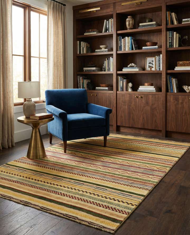 3' 11 x 5' 11 Hand Knotted Modern Ziegler Rug