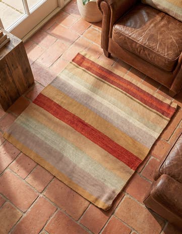 2' 5 x 2' 5 Hand Woven Pillow Wool Square Rug