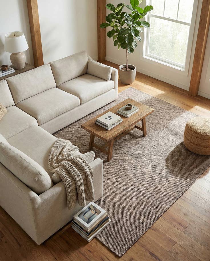 Detail image of 7' 10 x 7' 10 Easy-Clean Solid Indoor / Outdoor Square Rug