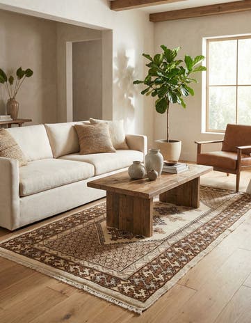 3' 1 x 6' 9 Hand Knotted Moroccan Wool Runner Rug