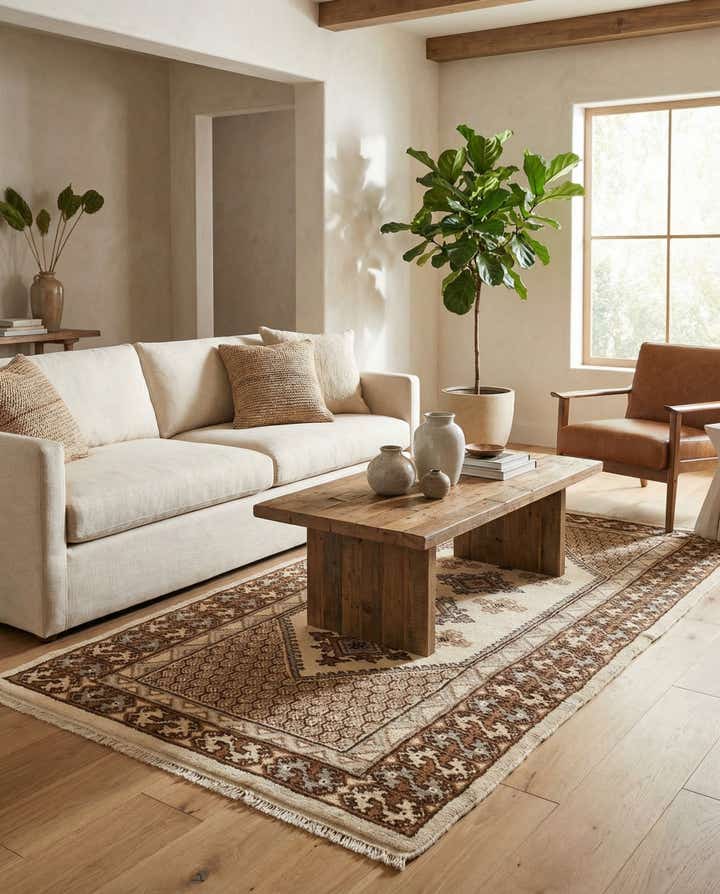 3' 1 x 6' 9 Hand Knotted Moroccan Wool Runner Rug