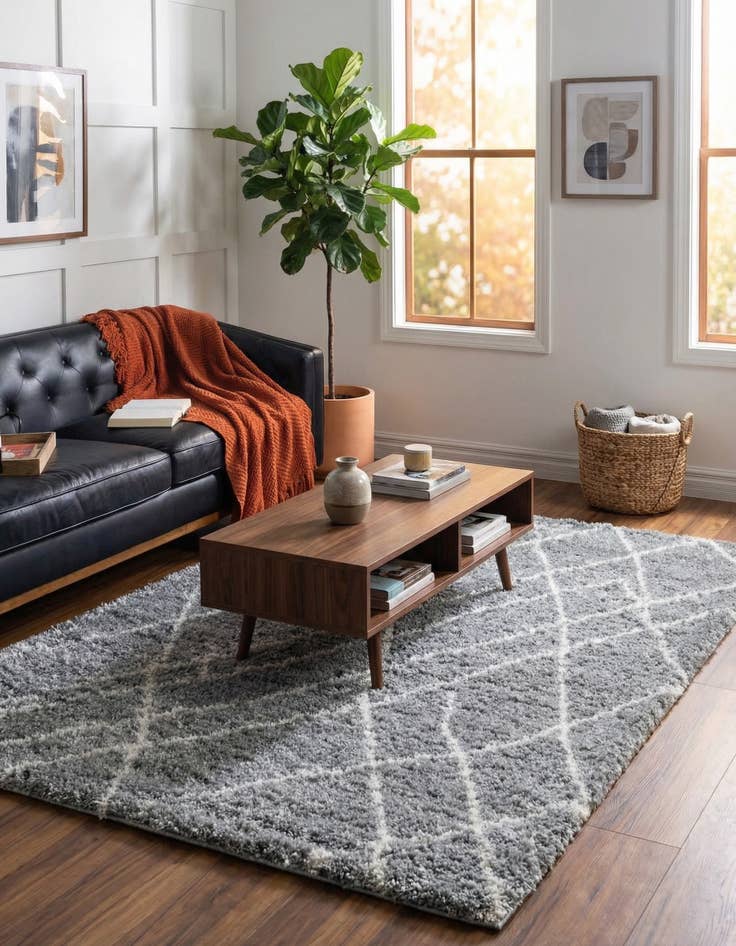 Detail image of  7' 10 x 10' Soft Touch Shag Rug