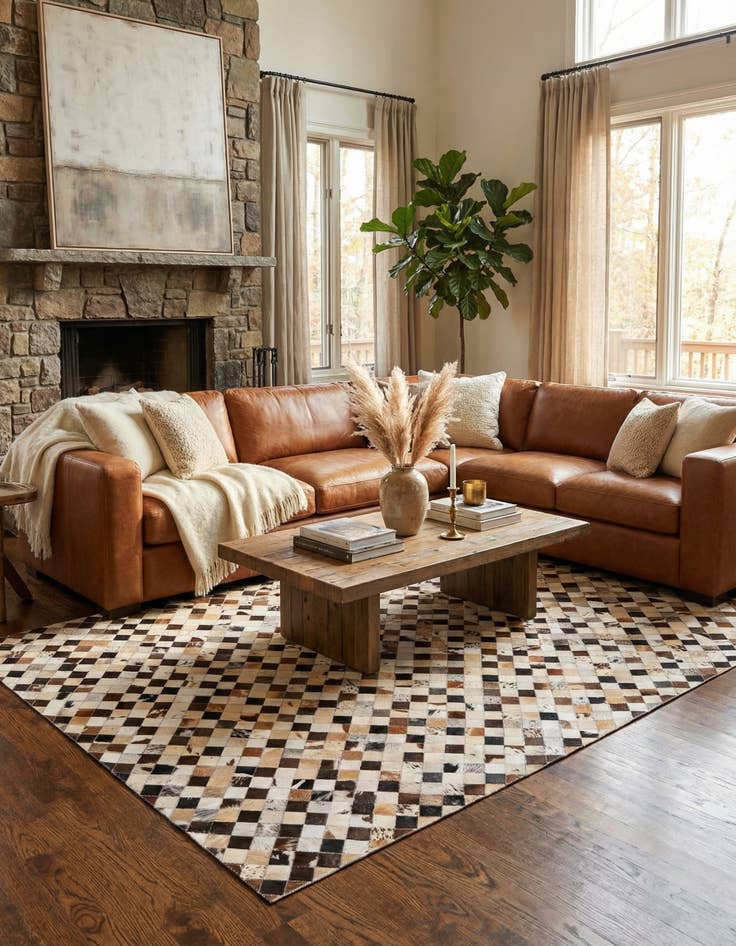 Detail image of 5' 4 x 7' 7 Cowhide Rug