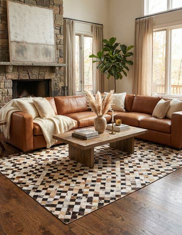 5' 4 x 7' 7 Cowhide Rug