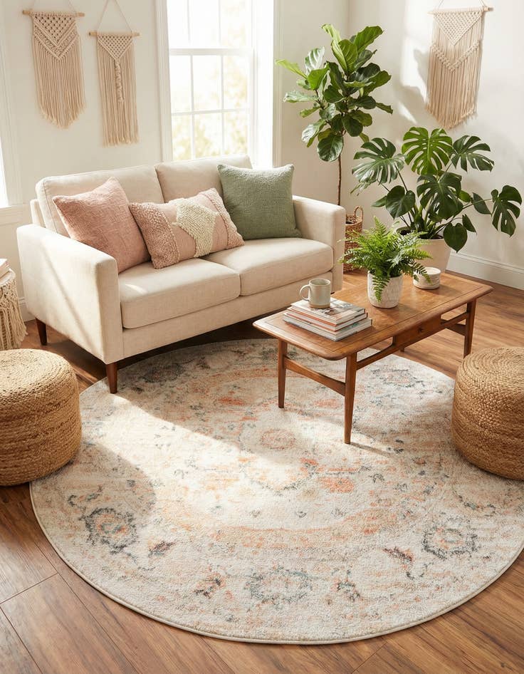 Detail image of  6' x 6' Madeline Vintage Round Rug