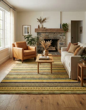 5' x 6' 8 Hand Knotted Modern Ziegler Rug