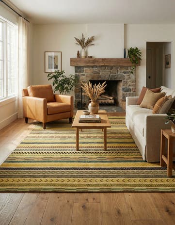 5' x 6' 8 Hand Knotted Modern Ziegler Rug