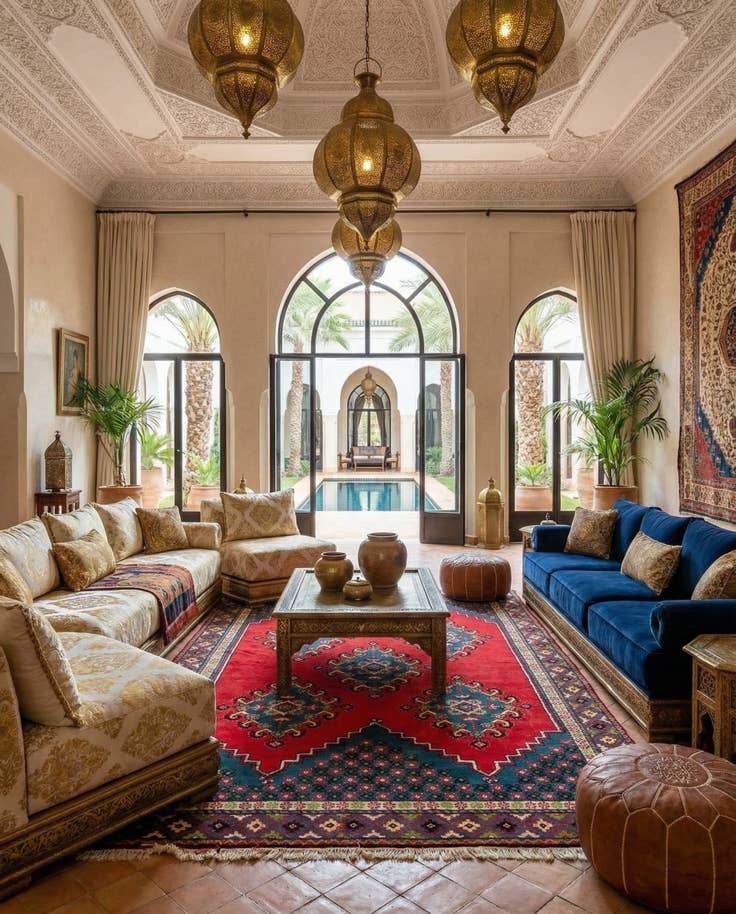 Detail image of 6' 8 x 10' 5 Hand Knotted Moroccan Wool Rug