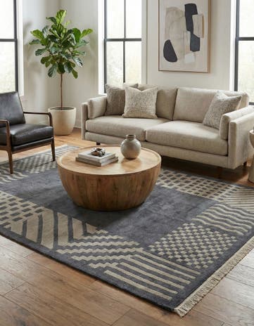 6' 8 x 9' 10 Hand Knotted Tibet Wool Rug