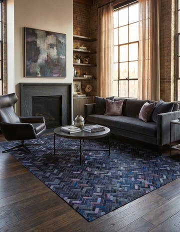 5' 1 x 8' 1 Cowhide Rug