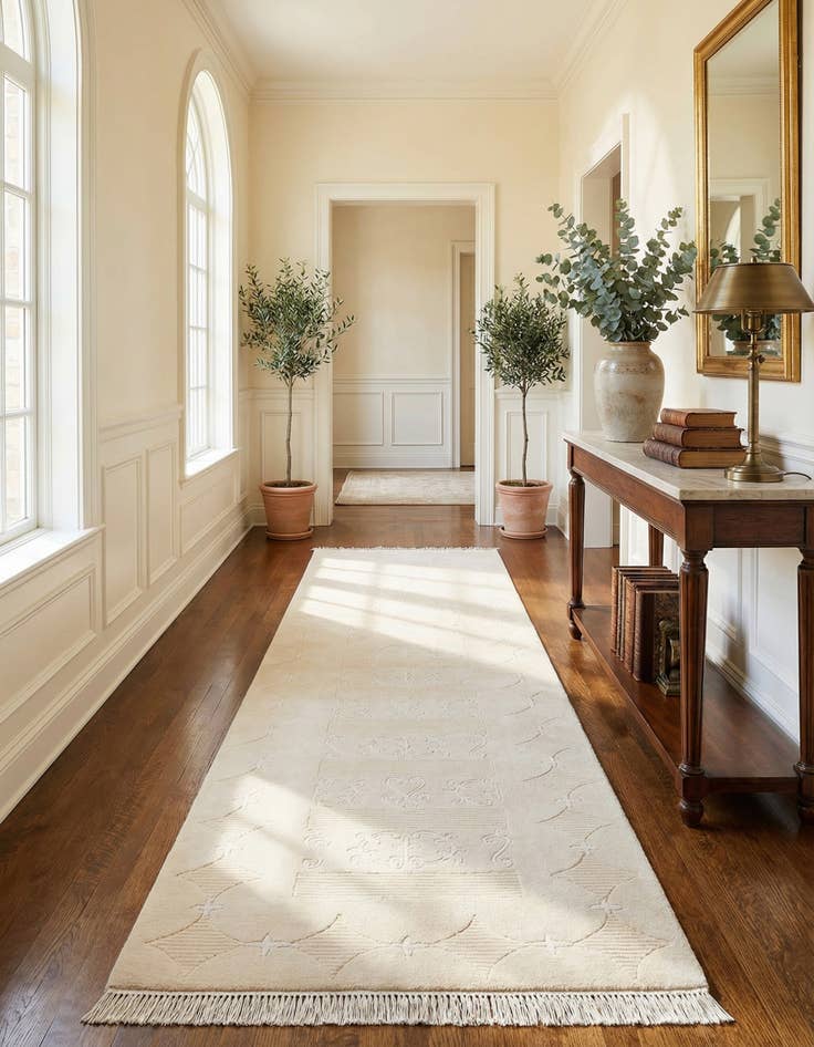 Detail image of 2' 11 x 9' 8  Hand Knotted Darya Wool Runner Rug