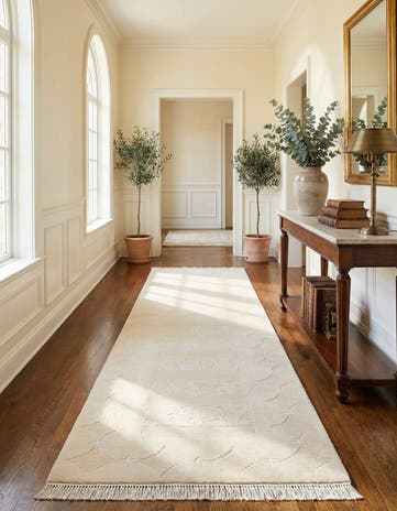 2' 11 x 9' 8 Hand Knotted Darya Wool Runner Rug
