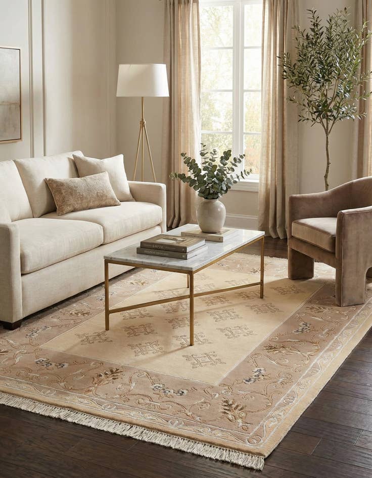 Detail image of 4' 11 x 6' 5  Hand Knotted Darya Wool Rug