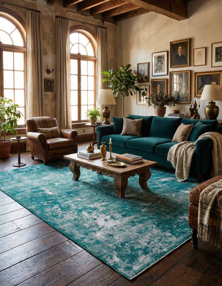 Detail image of 9' 8 x 13' Hand Knotted Ultra Vintage Persian Wool Rug