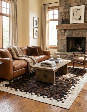 5' 1 x 7' 11 Cowhide Stocks Rug