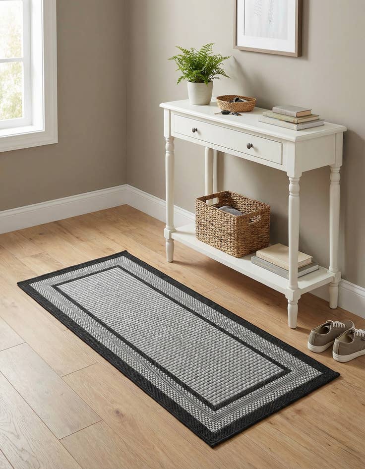 Detail image of  2' 2 x 3'  Washable Border Indoor / Outdoor Rug