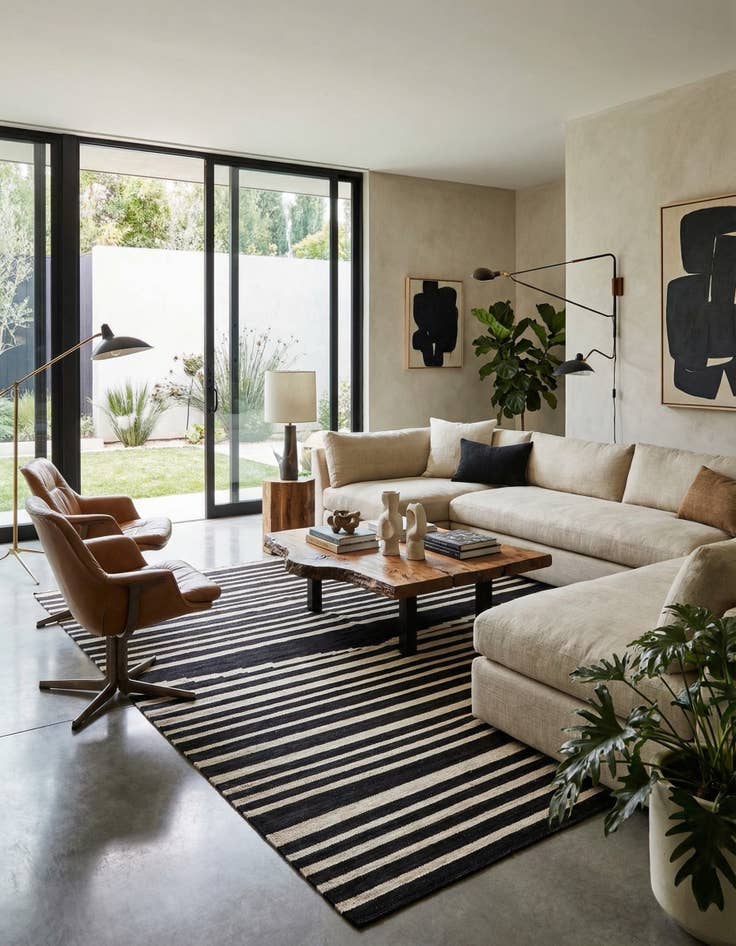 Detail image of 5' x 6' 5  Hand Woven Kilim Modern Wool Rug