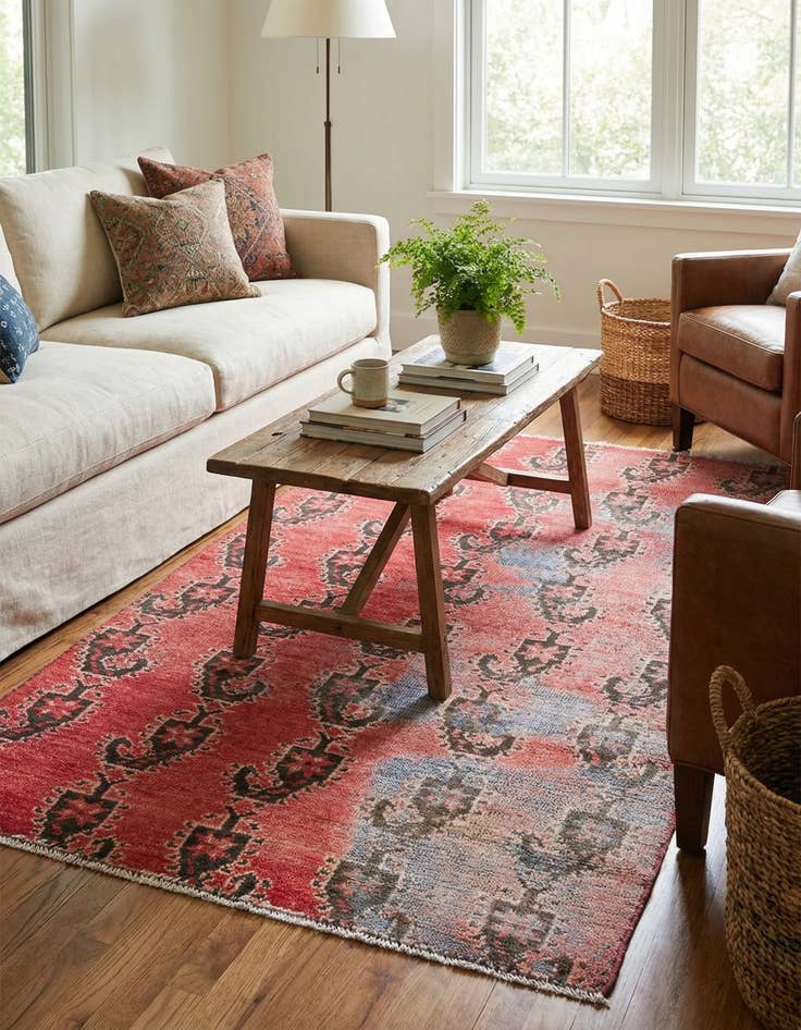 Detail image of 3' 3 x 5' 3  Hand Knotted Ultra Vintage Persian Wool Rug