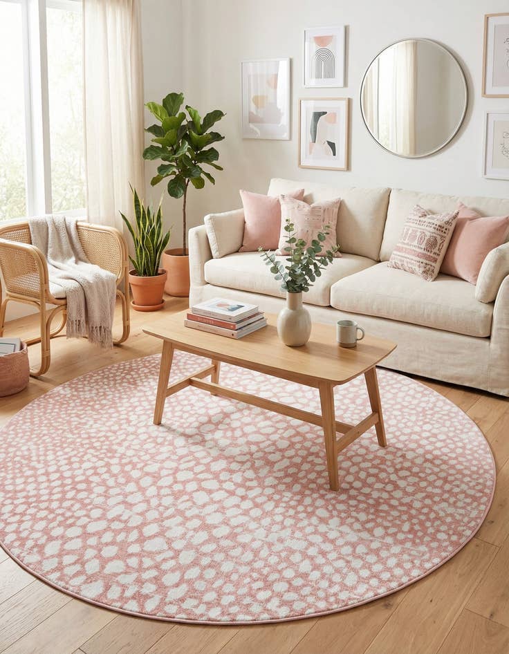 Detail image of  7' 10 x 7' 10 Kamala Washable Round Rug